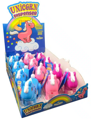 UNICORN DISPENSER 10g hračka s cukríkmi (Balenie:12ks 1ks od 0,85eur)