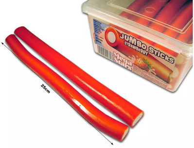 JUMBO STICK 47g jahoda sladká (Balenie:40ks 1ks od 0,35eur) 