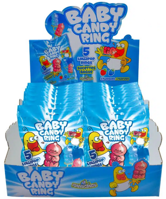 BABY CANDY RING 50g ovocné lízatká (Balenie:15ks 1ks od 0,79eur)