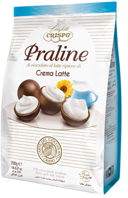 CRISPO PRALINE 700g mliečne bonbóny 