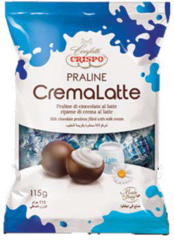 CRISPO PRALINE 115g mliečne bonbóny 