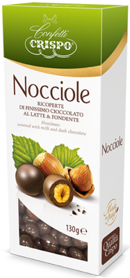 CRISPO NOCCIOLE 130g lieskovce v čokoláde