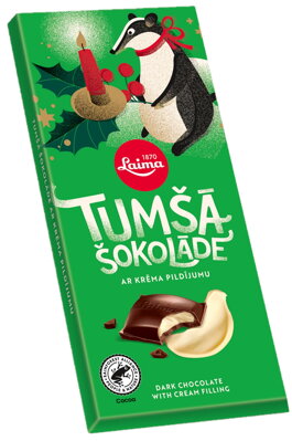 LAIMA ČOKOLÁDA 102g tmavá/vaječný likér