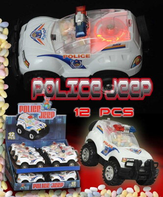 POLICE JEEP 10g hračka+cukríky (balenie:12ks 1ks=1,45eur)