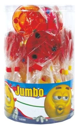 JUMBO 30g ovocné lízatko s cukríkami (balenie:50ks 1ks od 0,17eur)