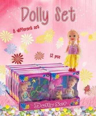DOLLY SET 10g hračka+cukríky (balenie:12ks 1ks=1,39eur)