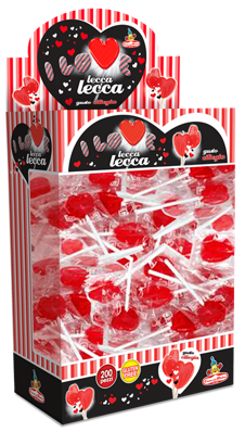 LECCA LOVE 6,5g srdiečkové lízatká (balenie:200ks 1ks od 0,07eur)