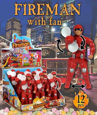 FIREMAN WITH FAN 10g hračka+cukríky (balenie:12ks 1ks=1,30eur)