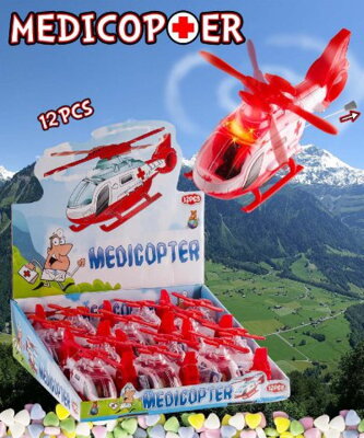 MEDICOPTER 10g hračka+cukríky (balenie:12ks 1ks=1,45eur)