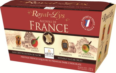 ROYAL des LYS FRANCE 220g liquérové pralinky 