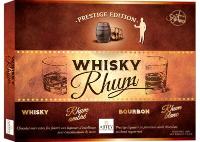ABTEY WHISKY/RHUM 200g liquérové pralinky