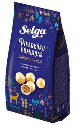 SELGA SNOWBALLS 150g  perníkové šušienky v bielej poleve