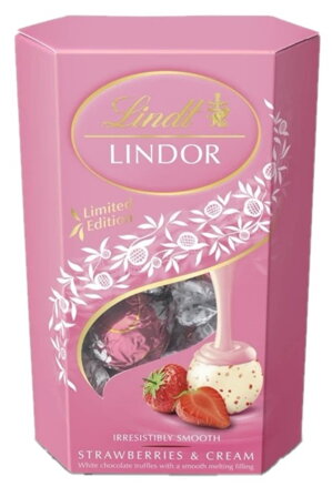 LINDOR 200g jahodovo-smotanové bonbóny