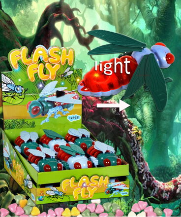 FLASH FLY 10g hračka+cukríky (balenie:12ks 1ks=1,25eur)