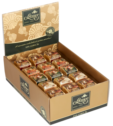 SZAMOS KOCKY 17g marcipán v čokoláde (Balenie:45ks 1ks=0,80eur)