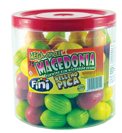 MACEDONIA 18g ovocné žuvačky (balenie:75ks 1ks od 0,24eur)