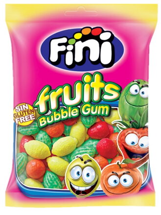 FRUITS BUBBLE GUM 75g ovocné žuvačky mix