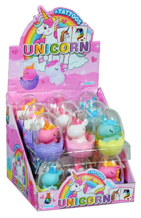 UNICORN TATTOS 10g cukríky s hračkou (Balenie:18ks 1ks=1eur)