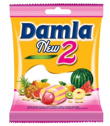 DAMLA NEW2 90g tropické ovocné cukríky