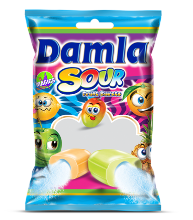 DAMLA FRUIT SOUR 90g kyslé ovocné cukríky