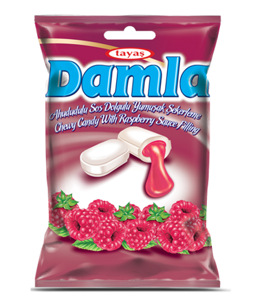 DAMLA RASPBERRY 90g malinové cukríky