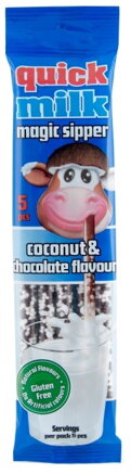QUICK MILK 30g čokoládovo-kokosové slamky 