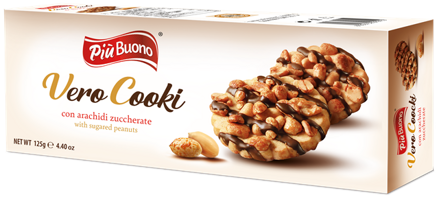PIU BUONO COOKI 125g arašidové keksy