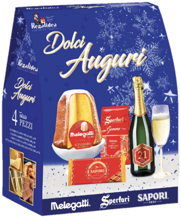 REGALIDEA BLUE DOLCI AUGURI darčekový box 