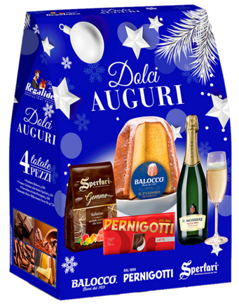 REGALIDEA BLUE DOLCI AUGURI darčekový box 