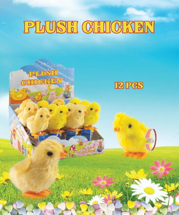 PLUSH CHICKEN 10g hračka+cukríky (Balenie:12ks 1ks=0,99eur)