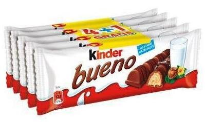KINDER BUENO 43g tyčinka(5PACK) (cena od 0,59eur/ks)