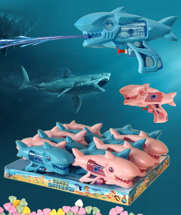 SHARK WATER GUN 10g hračka+cukríky (balenie:12ks 1ks=1,25eur)
