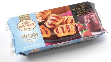 DOLCE MELODY 100g jahodové pečivo