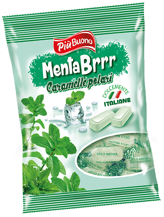 PIU BUONO MENTA BRRR 175g mentolové cukríky
