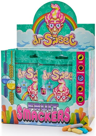 DR.SWEET FRUIT SMAPCKERS 50g žuvacie cukríky (Balenie:12ks 1ks = 0,79eur)