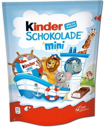 KINDER CHOCOLATE MINI 120g mliečne čokoládky (exp.20/06/24)