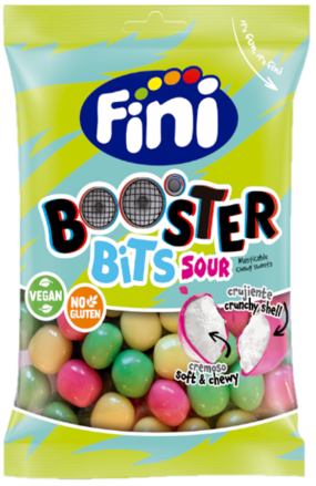 FINI BOOSTER BITS SOUR 90g kyslé žuvacie cukríky 