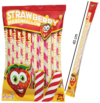 STRAWBERRY MARSHMALLOW 20g cukrovinka (Balenie:24ks 1ks od 0,25eur)