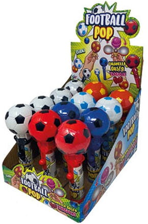 FOOTBALL POP 11g lízatko s hračkou (balenie:12ks 1ks=1,85eur) 