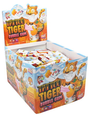 TIGER TATTOO 4g žuvačka s tetovačkou (Balenie 200ks 1ks od 0,035eur)