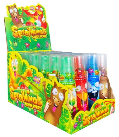 ANIMALS SPRAY 25ml tekutá cukrovinka (Balenie:24ks 1ks od 0,45eur)