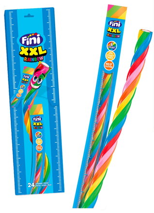 FINI XXL RAINBOW 60g sladké balené pelendreky (Balenie:24ks 1ks = 0,59eur)