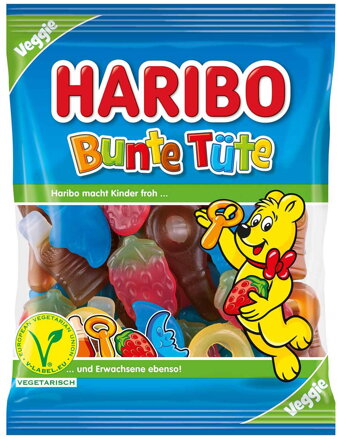 HARIBO BUNTE TÜTE 175g želé cukríky