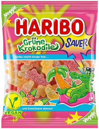 HARIBO KROKODILE SOÜR 175g želé cukríky