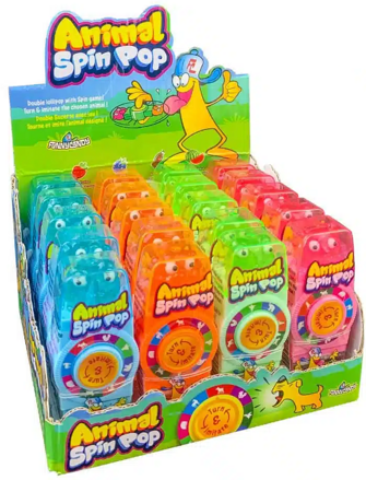 ANIMAL SPINPOP 12g ovocné lízatko (Balenie:20ks 1ks od 0,59eur)