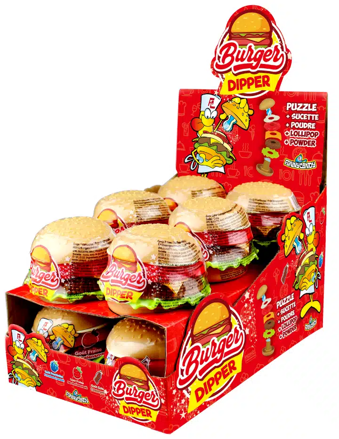 BURGER DIPPER 21g prášok s lízatkom (Balenie:12ks 1ks od 1eur)