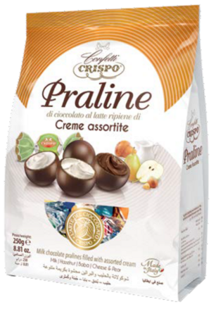 Crispo Assorted Milk Chocolates Pralines 250g