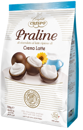 CRISPO PRALINE 700g mliečne bonbóny 