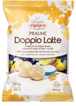 CRISPO PRALINE 115g biele bonbóny 