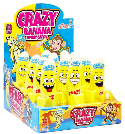 CRAZY BANANA 25ml ovocný spray (Balenie:12ks 1ks od 0,65eur)